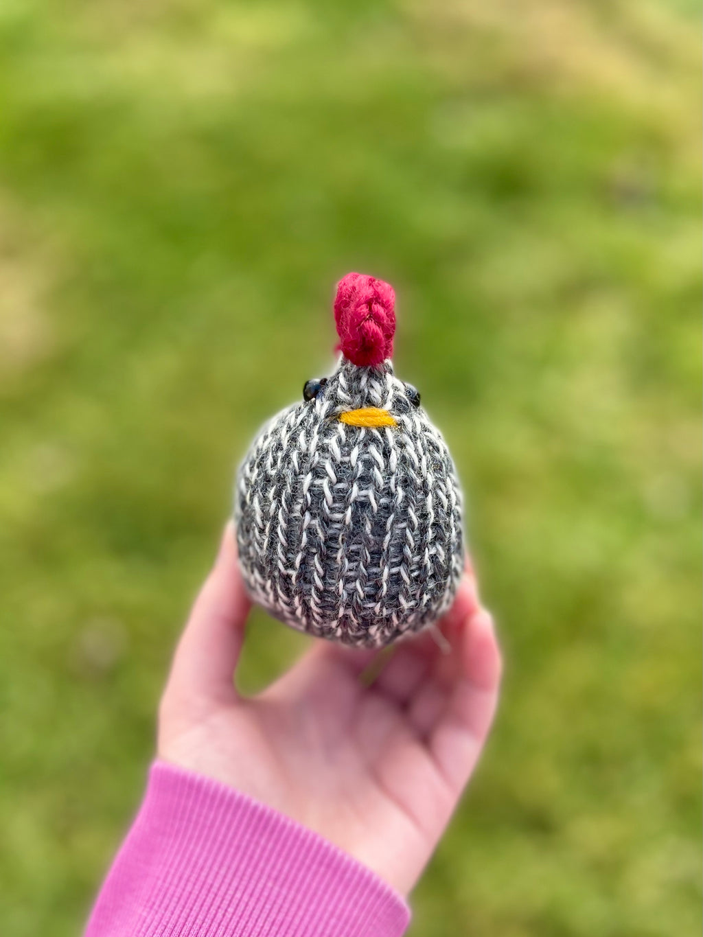 Small Knitted Wool Chicken | Farmhouse Decor